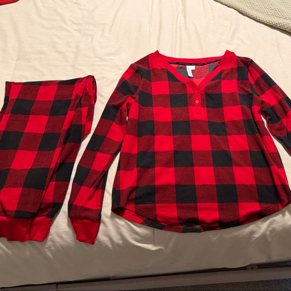 Plaid Red and Black Kids Pajamas